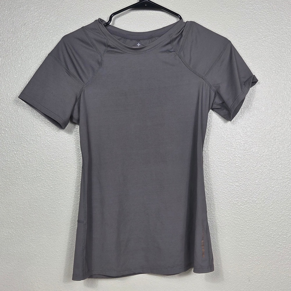 Tommie Copper Women's L Compression Shirt Gray Copper Znergy Short Sleeve